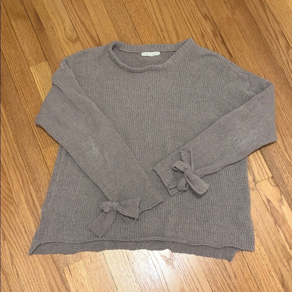 Hint of Mint chenille-feel sweater